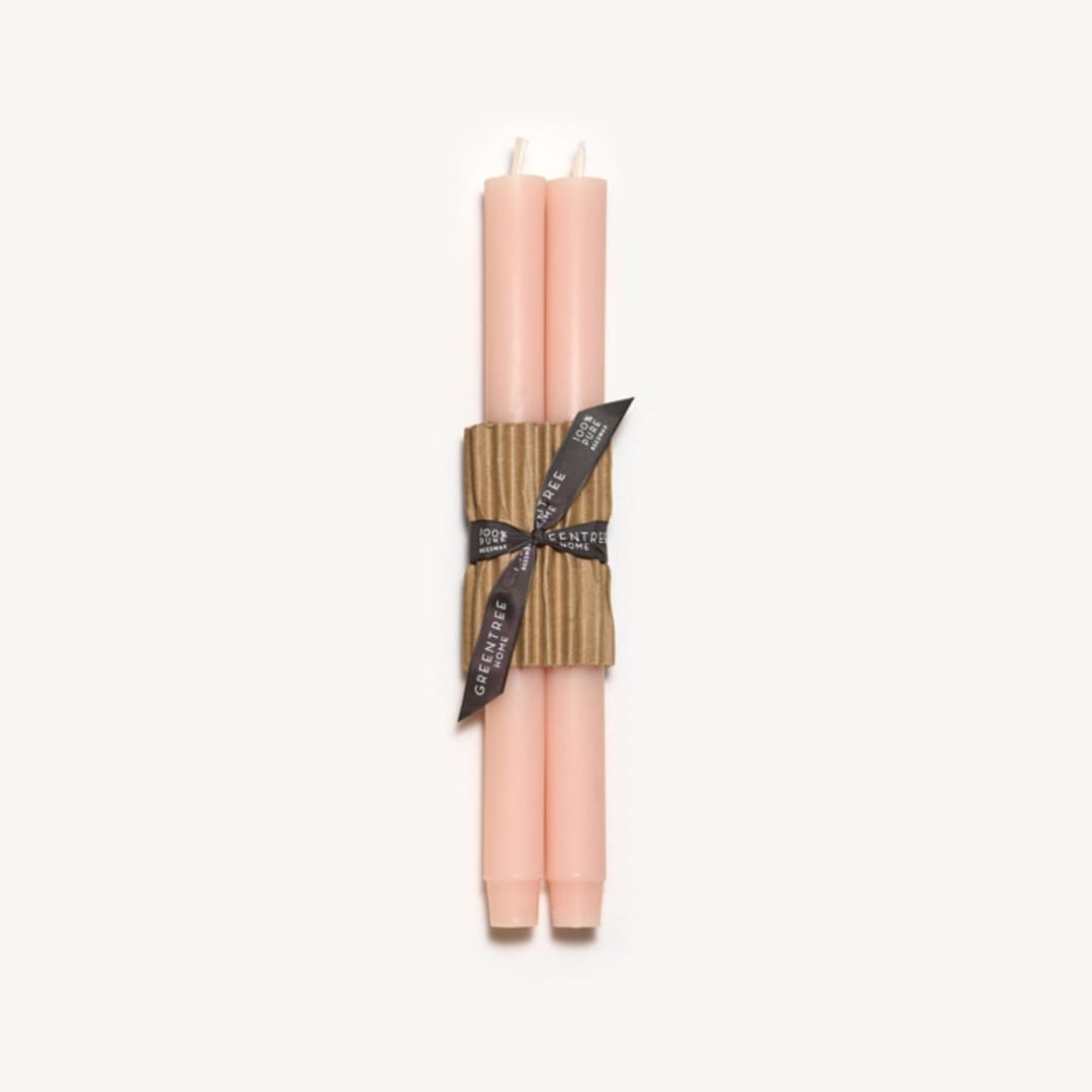 12" Church Tapers (pair) Blush