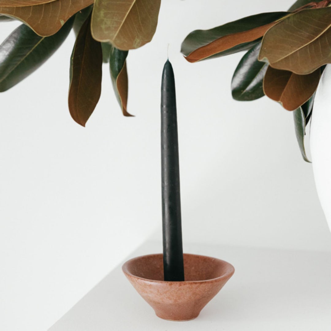 "The 11 Inch Hand-Dipped Taper Candle in Evergreen" - Candles in green by Millstream Home