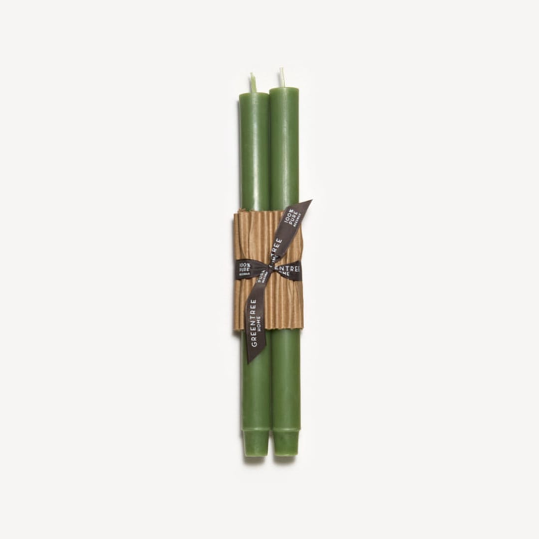 12" Church Tapers (pair) Sage