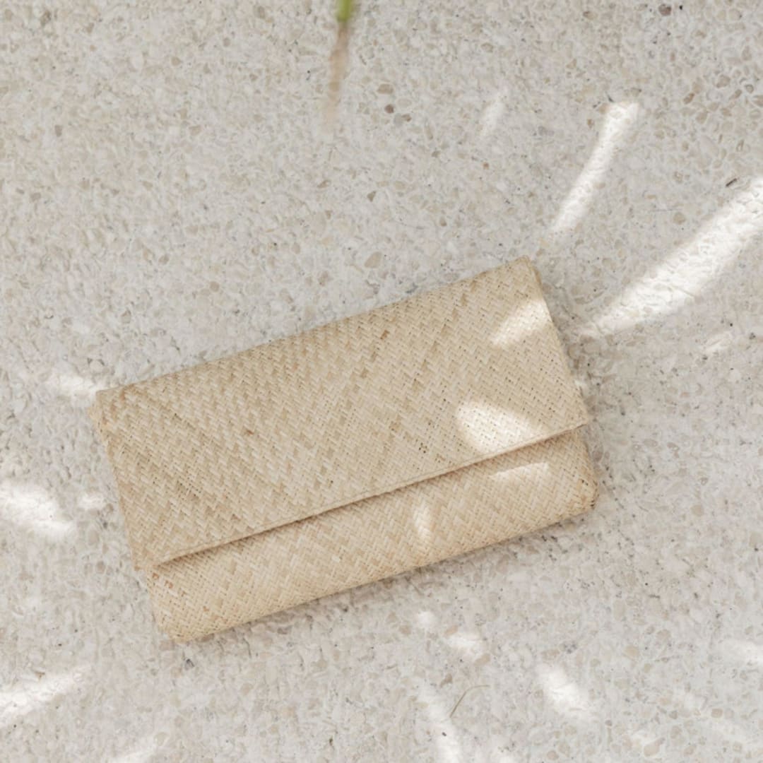 "Woven Clutch in Natural" - Bridal Clutches and Purses in natural by Suzanne Seick
