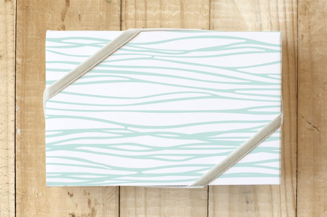 "Washing Wave" - Wrapping Paper in Sea Blue by Lisa Samartino Design - Front