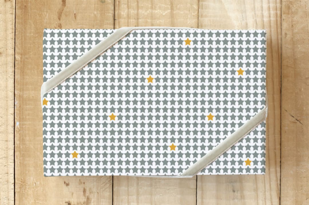 "Light the Lights" - Wrapping Paper in comfort grey by Debra Pruskowski - Front