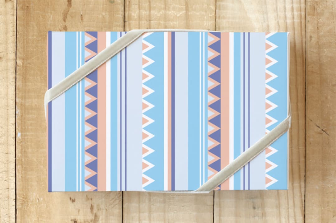 "Jungle" - Wrapping Paper in Blue by Luz Alliati - Front