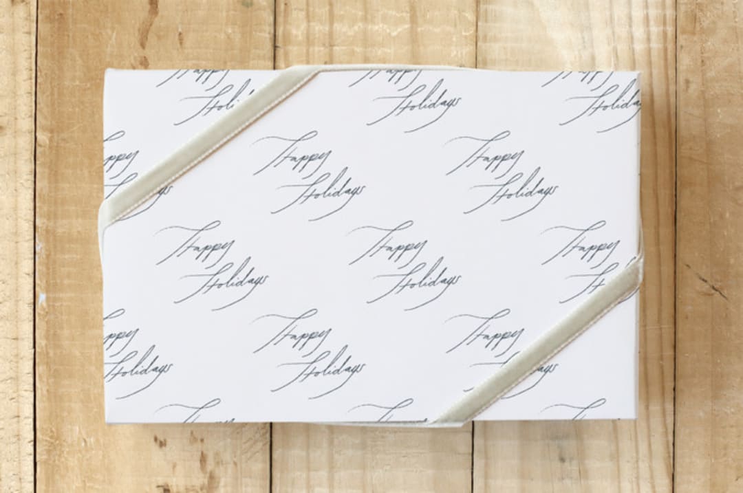 "holiday handwriting" - Wrapping Paper in classic ivory by rose lindo - Front