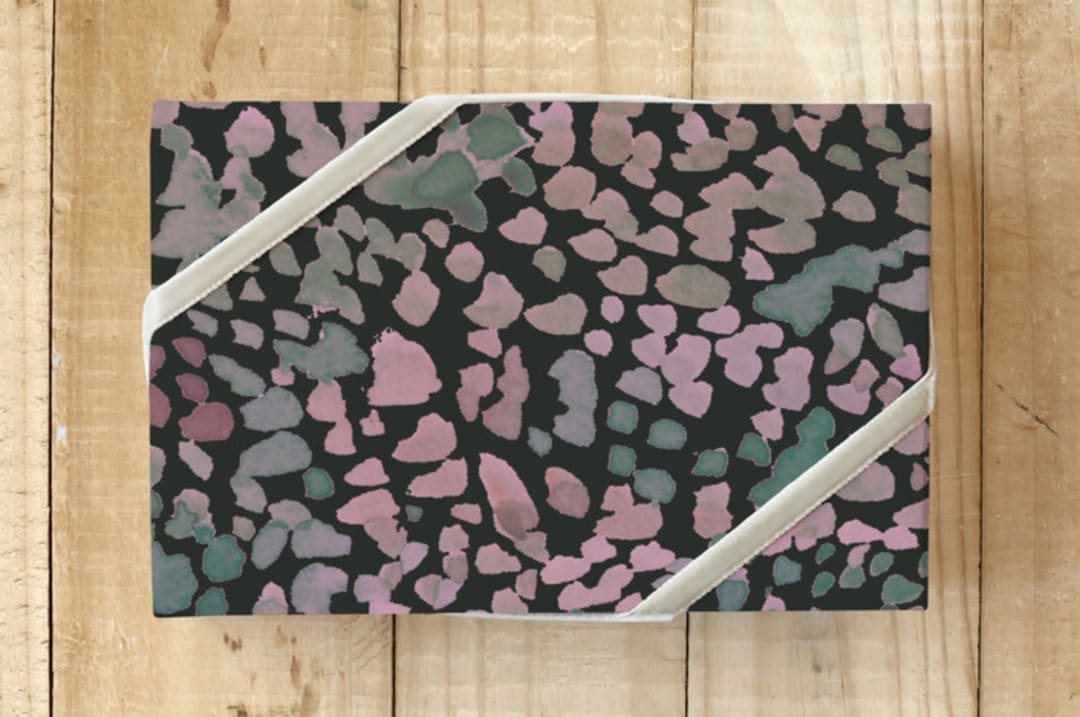 "Splattering" - Wrapping Paper in dark jungle by Creo Study - Front