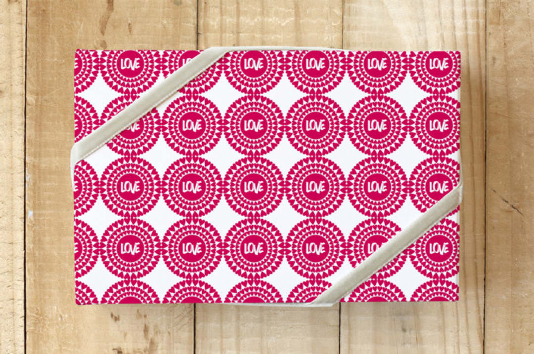 "Medallion Hearts" - Wrapping Paper in Medallion Hearts by Michelle Locklear - Front