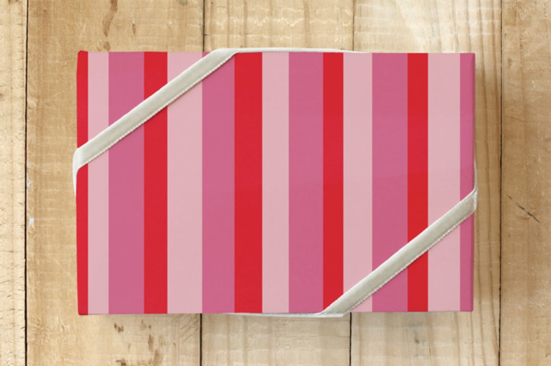 "Paper Stripes" - Wrapping Paper in Candycane by Ani Somi - Front
