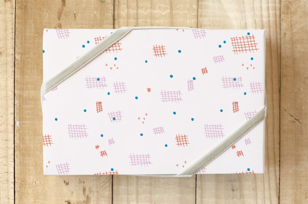 "Hashy" - Wrapping Paper in Lavender by Wendy Chung - Front