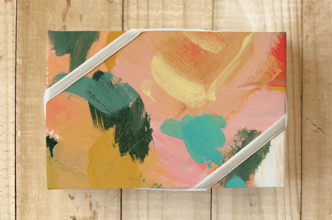 "Painterly Petals" - Wrapping Paper in Red Petal by sue prue - Front
