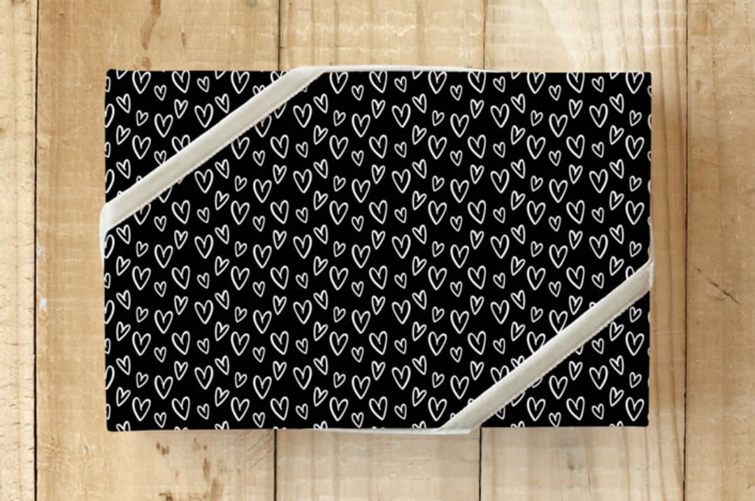 "All Our Love Gift Wrap" - Wrapping Paper in Onyx by Amber Barkley - Front