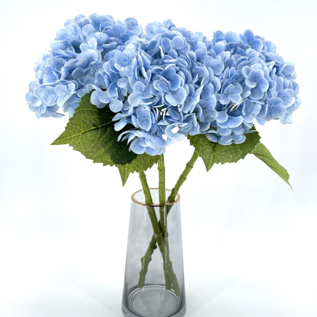 Light Blue Real Touch Hydrangea Stem