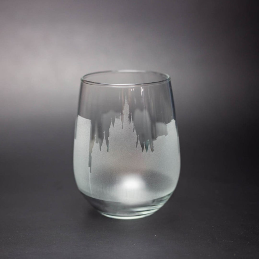 "Orlando, Florida Skyline Stemless Wine Glass" - Drinkware in clear by stephanie miller 1