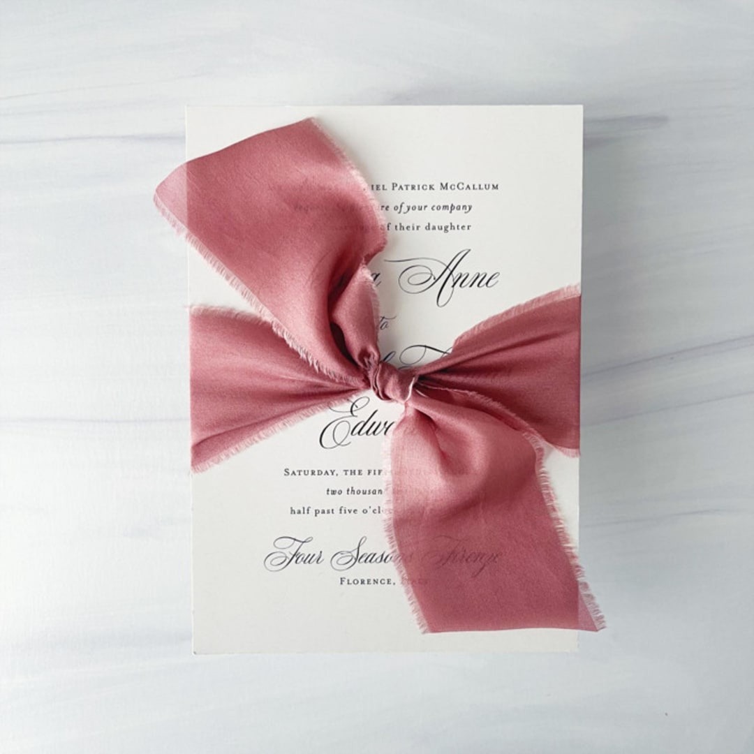 "Heirloom Collection Silk Ribbon - Mauve 2" x 5 yards" - Ribbons in purple by Honey Silks Co