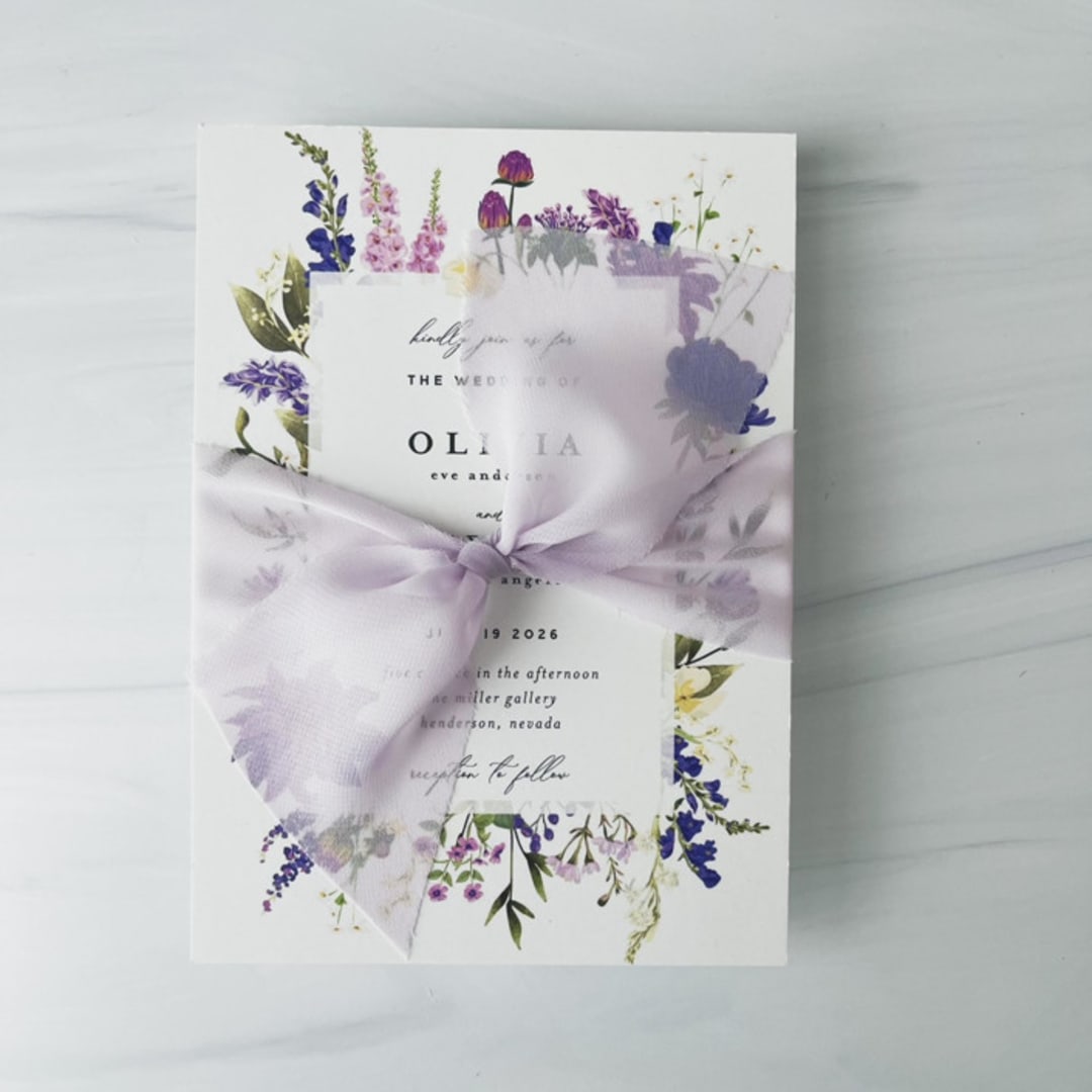 "2" Signature Sheer Ribbon - Pale Lavender" - Ribbons in purple by Honey Silks Co
