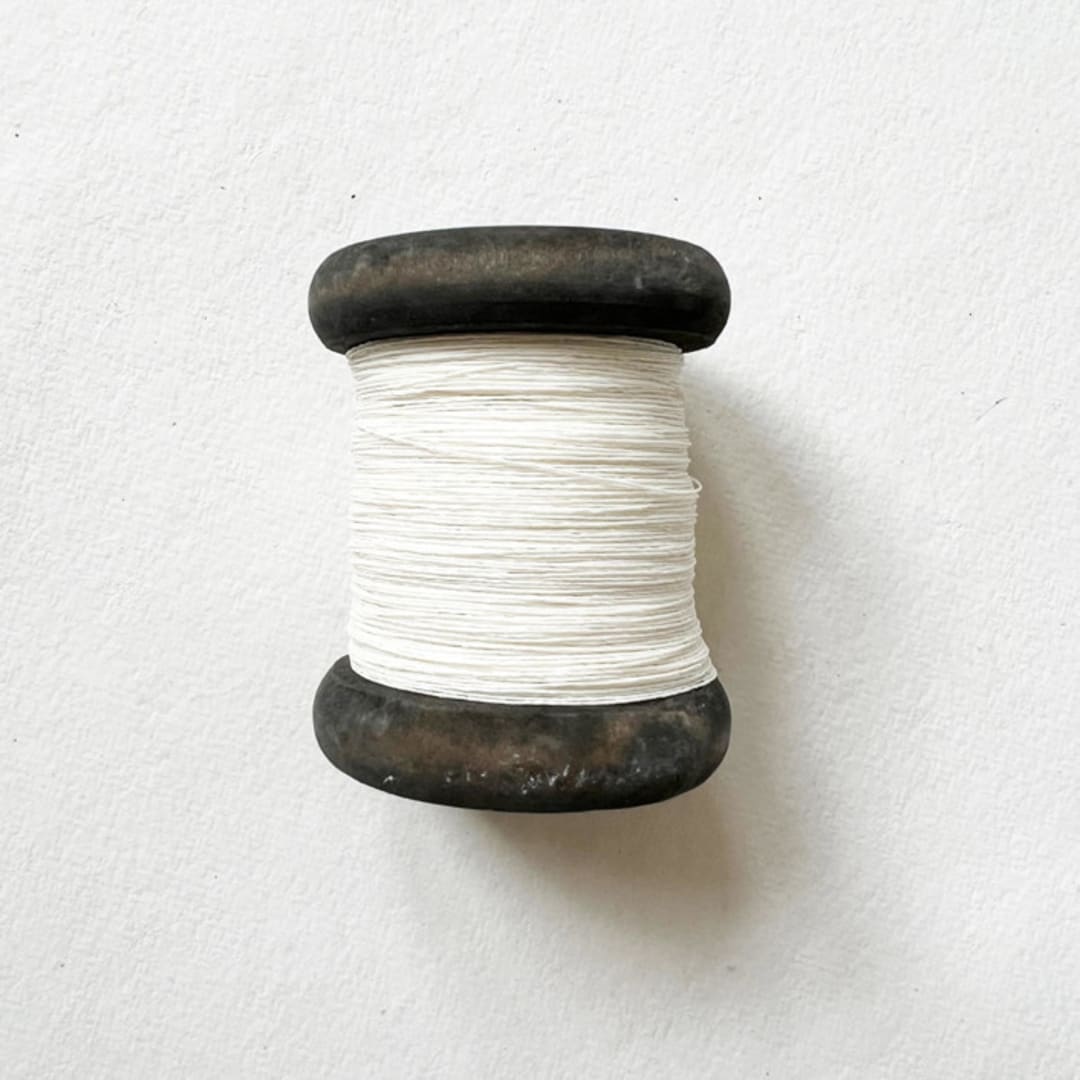 "Fine Paper Twine Small Bobbin - White" - Ribbons in white by Jenny Sanders