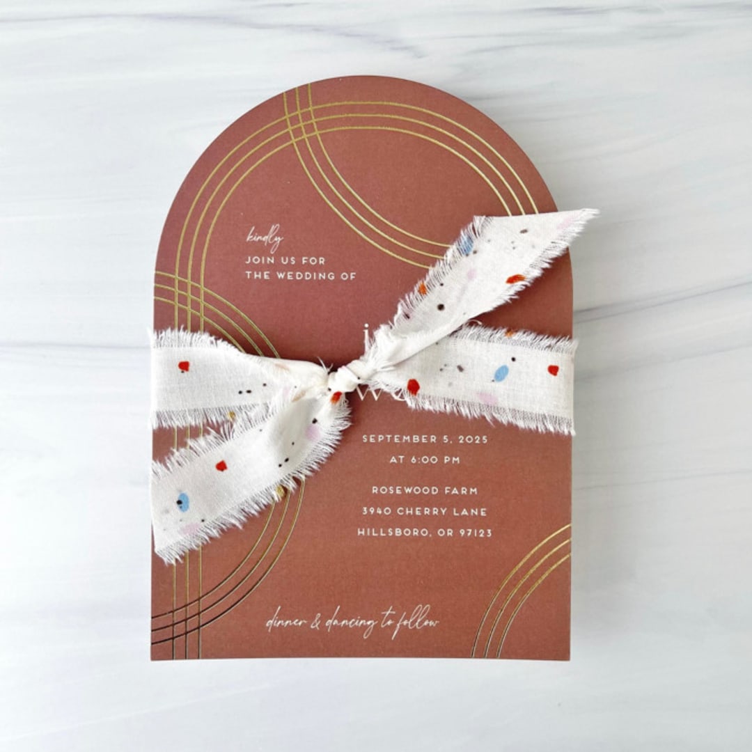 "1" Cotton Ribbon - Subtle Terrazzo" - Ribbons in multicolor by Honey Silks Co