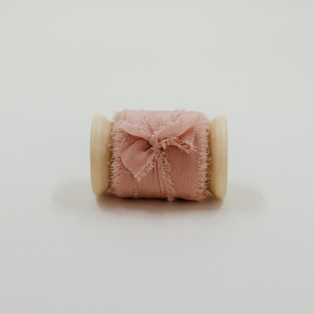 "Silk Wedding Ribbon Sedona Sunrise 1" Wide" - Ribbons in pink by Jordan Perry