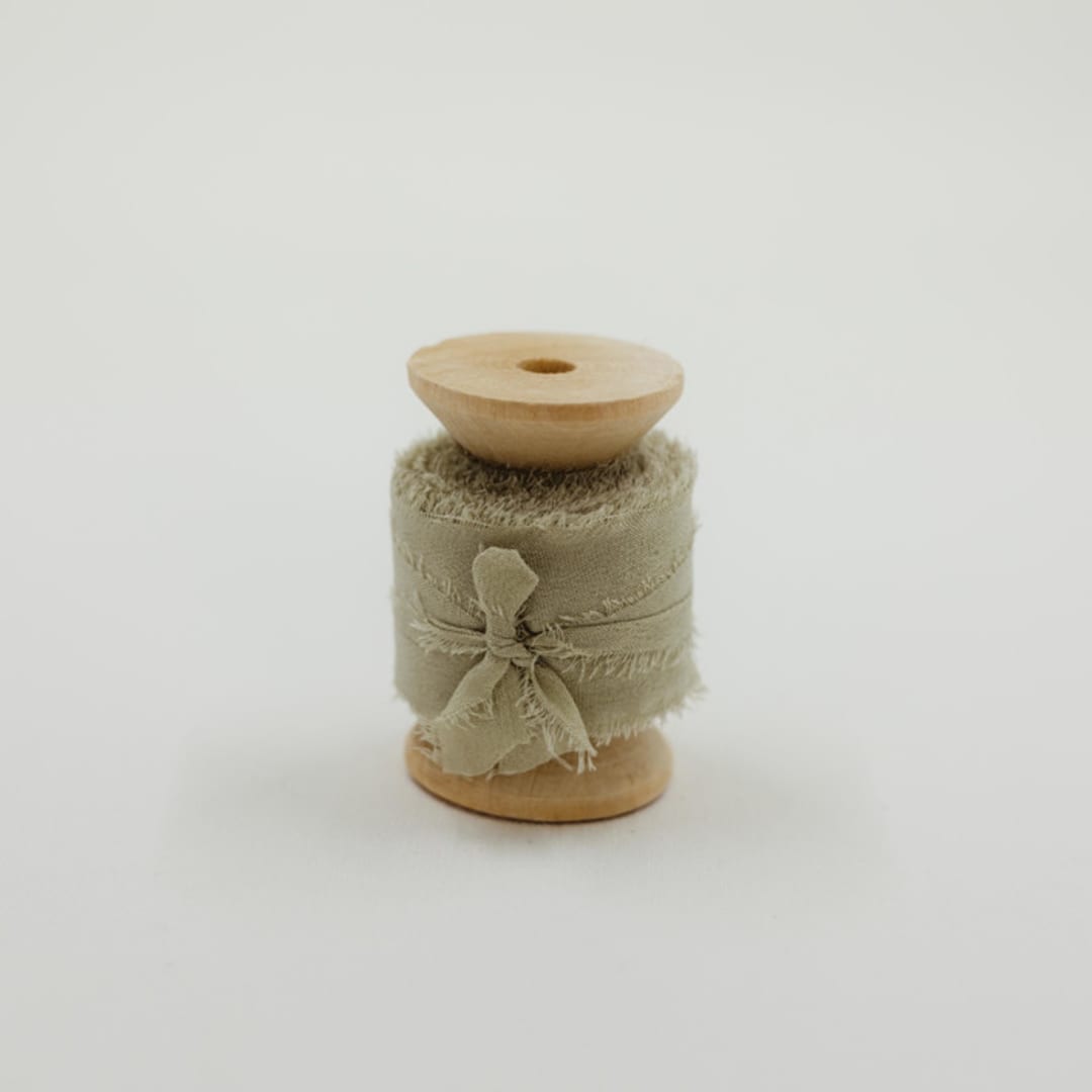 "Silk Wedding Ribbon Sage 1" Wide" - Ribbons in green by Jordan Perry