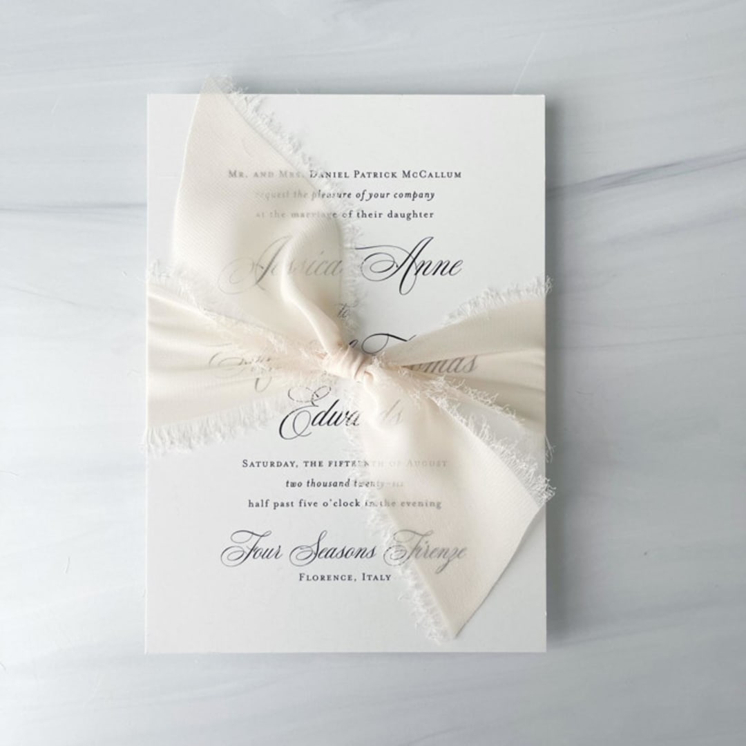 "2" x 5 yards Signature Sheer - Soft Cream" - Ribbons in natural by Honey Silks Co