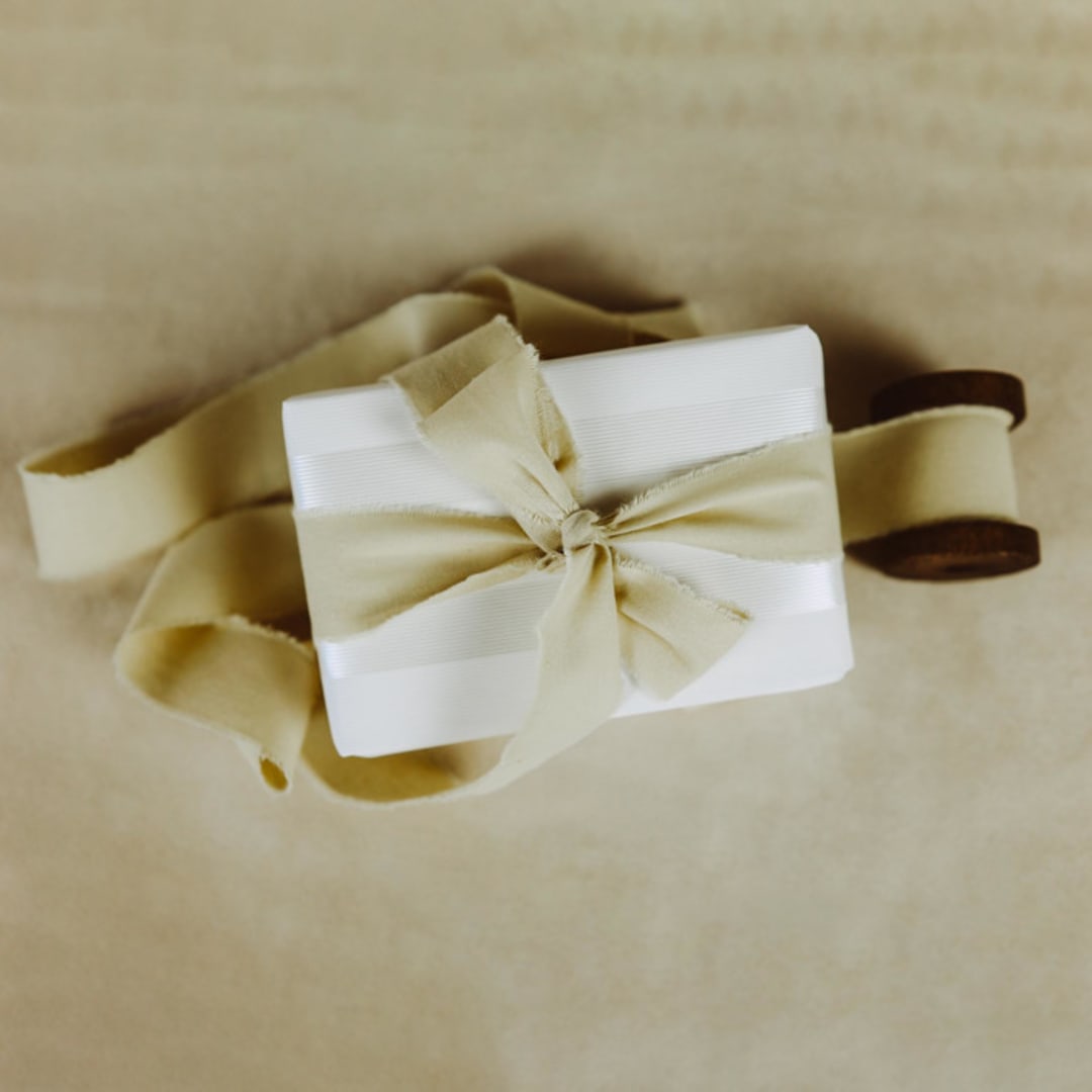 "Ribbon Linen 1.5" Wide Yellow" - Ribbons in yellow by Jordan Perry