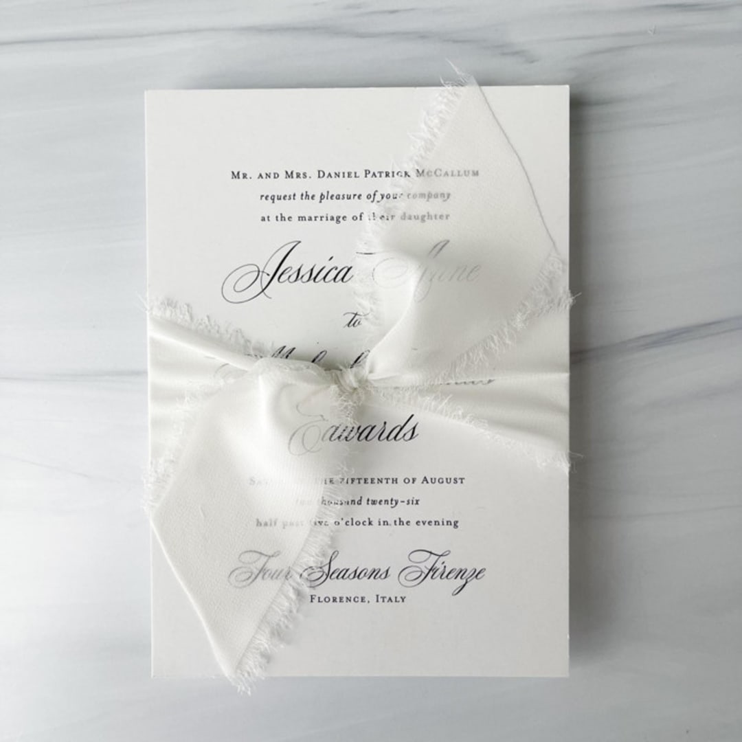 "2" Signature Sheer - Antique White" - Ribbons in white by Honey Silks Co