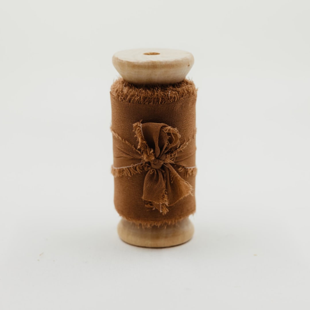 "Silk Wedding Ribbon Mocha 2" Wide" - Ribbons in brown by Jordan Perry