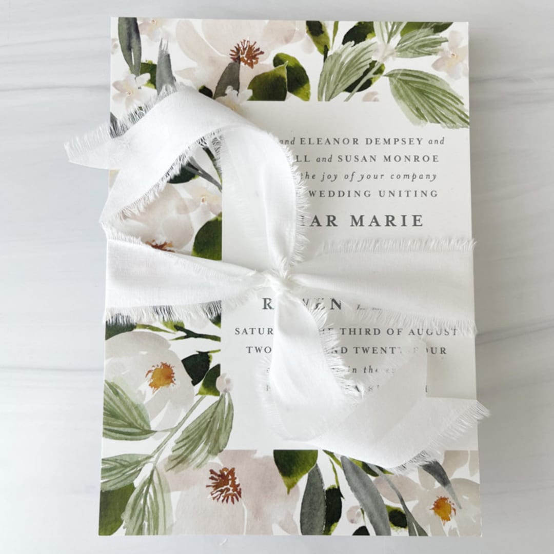 "1" Cotton Ribbon - White" - Ribbons in white by Honey Silks Co