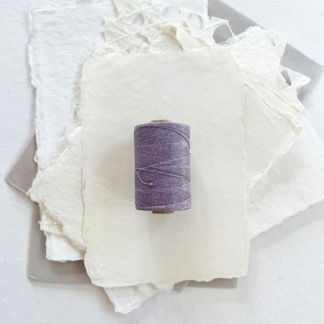 "Wisteria Waxed Linen Twine, 2-Ply" - Ribbons in purple by Jenny Sanders