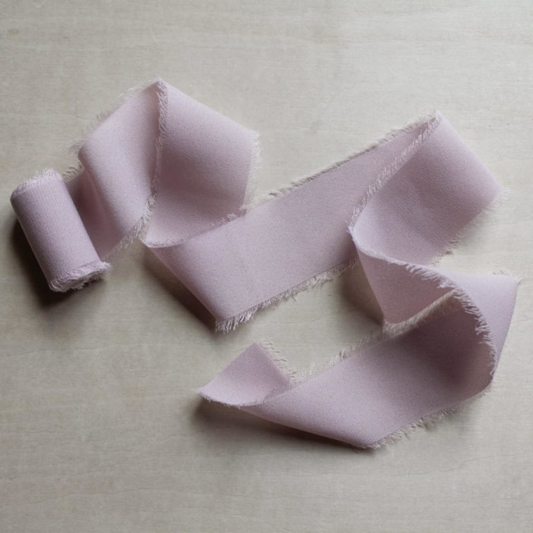 "Silk Ribbon - Dusty Mauve // 3 yards" - Ribbons in pink by Clover and Lamb