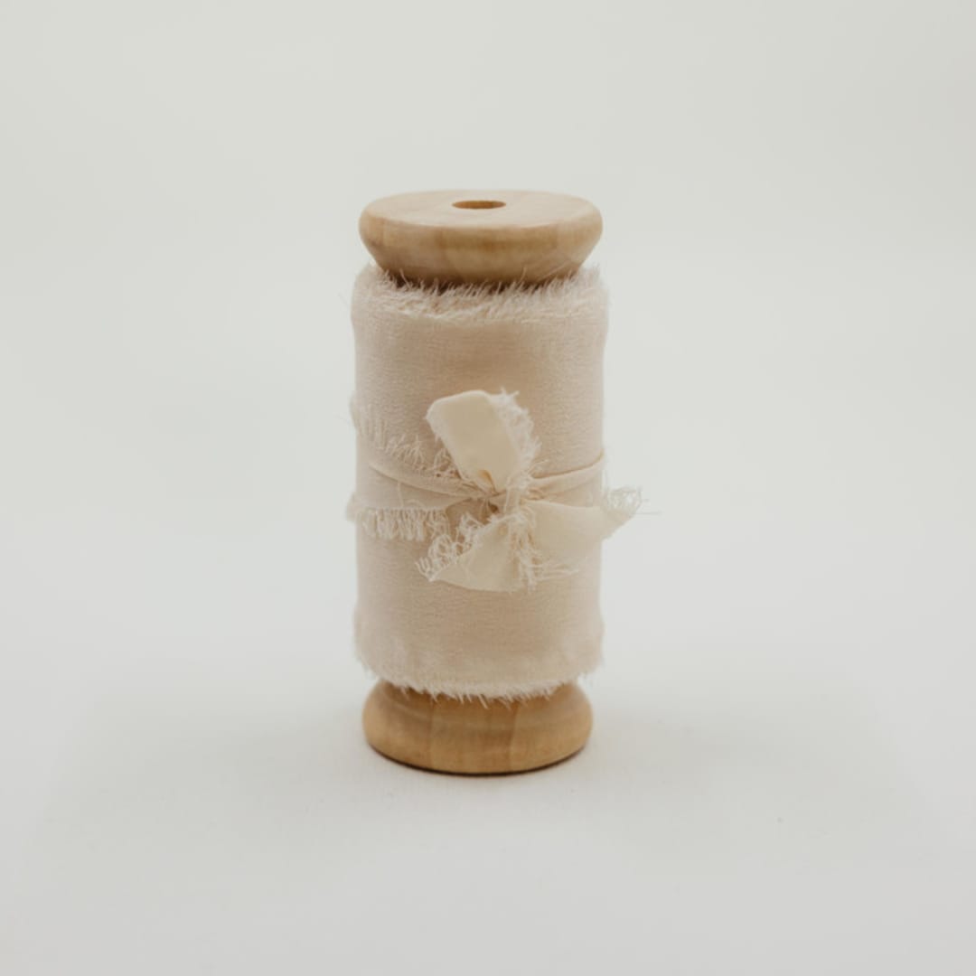 "Silk Wedding Ribbon Ivory 2" Wide" - Ribbons in beige by Jordan Perry