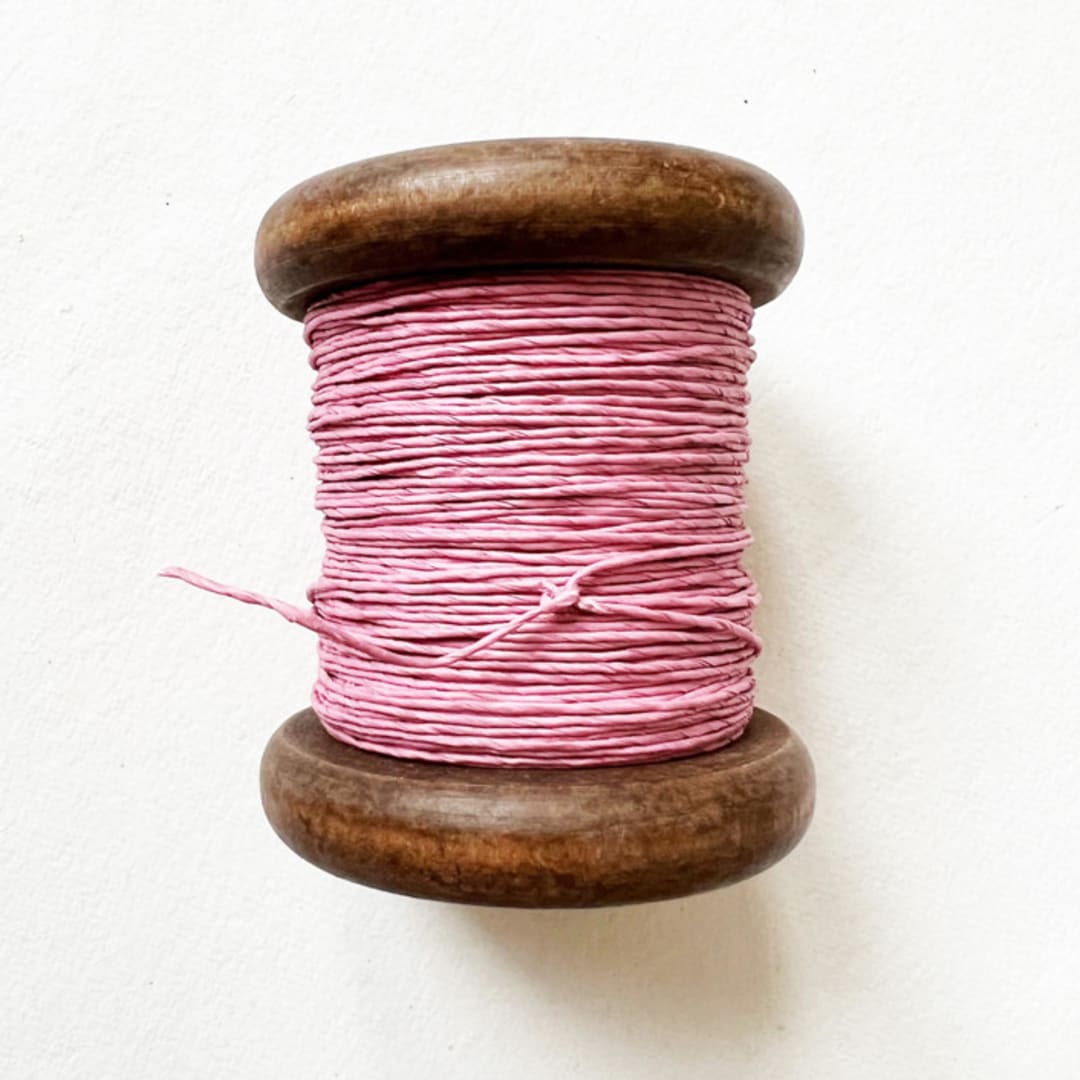 "Medium Paper Twine in Rhubarb" - Ribbons in pink by Jenny Sanders