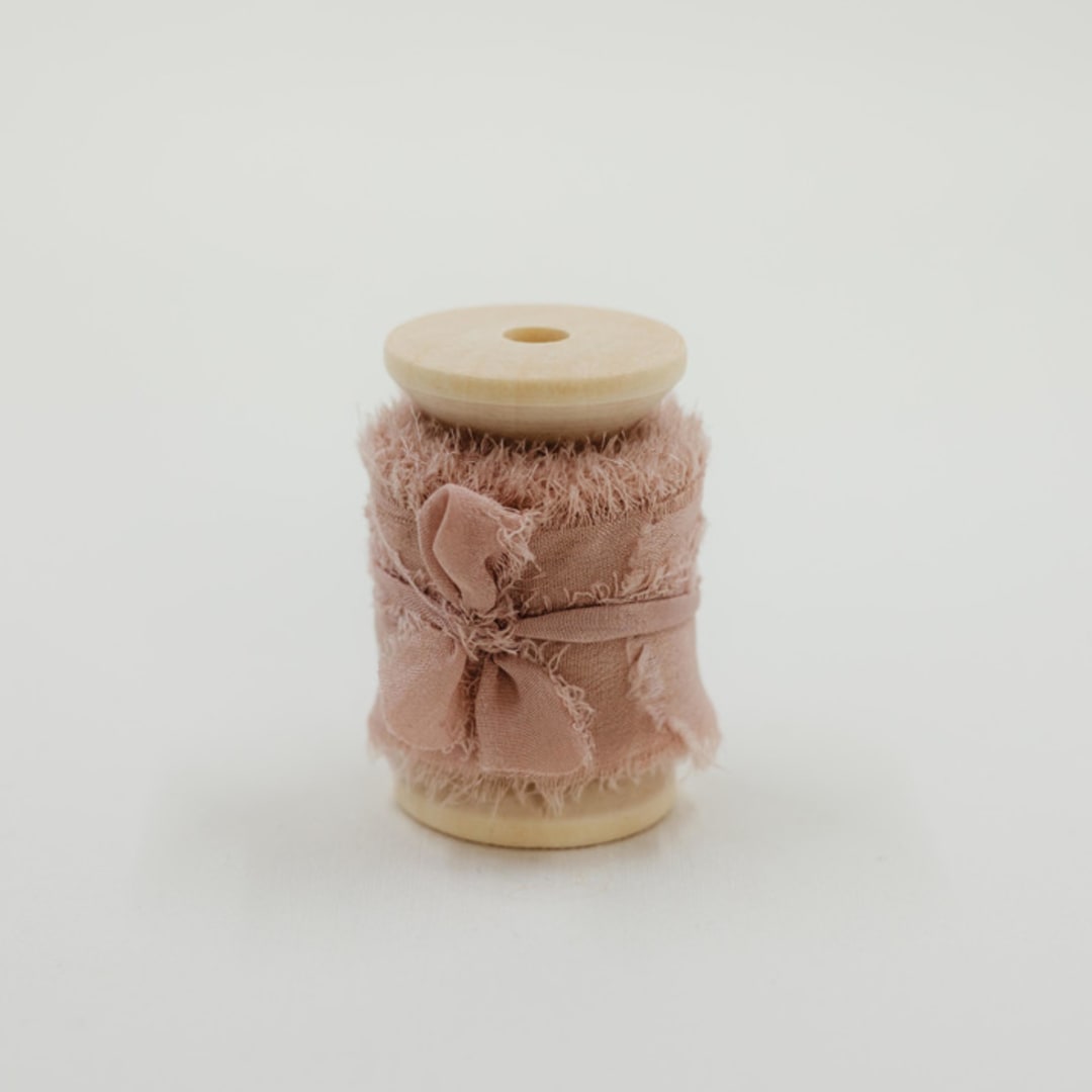"Silk Wedding Ribbon Nude 1" Wide" - Ribbons in beige by Jordan Perry