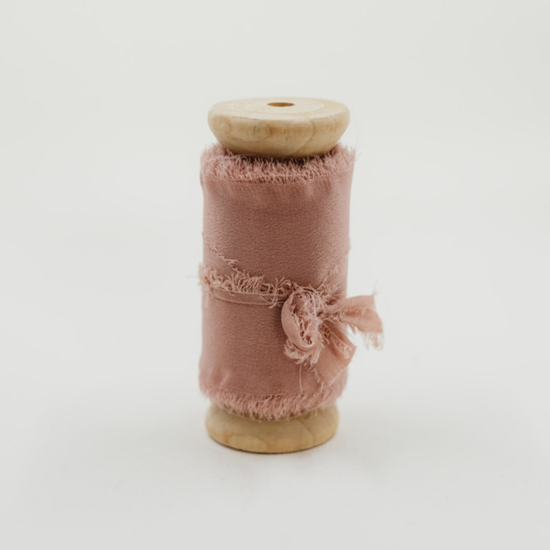 "Silk Wedding Ribbon Dusty Rose 2" Wide" - Ribbons in pink by Jordan Perry