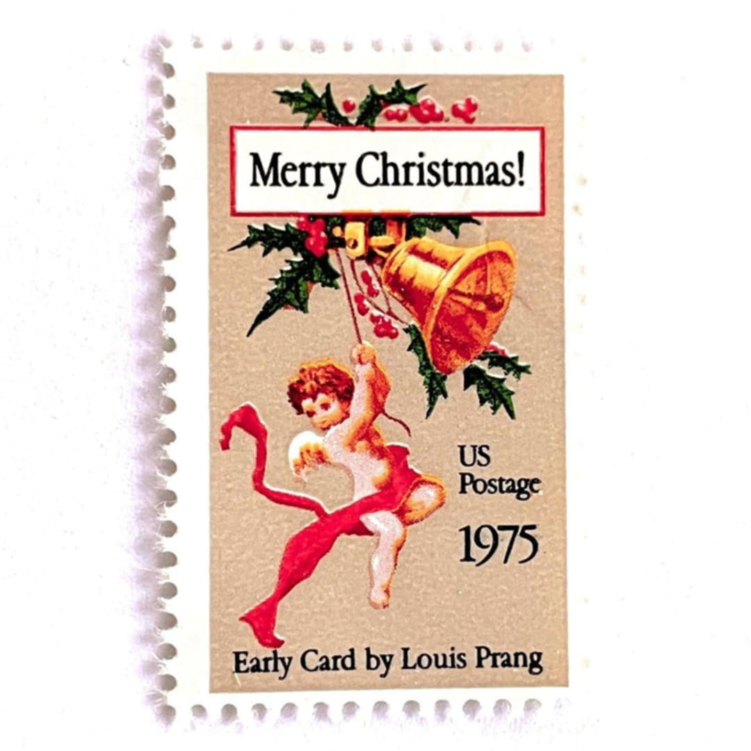 ""Christmas Card" Postage Stamps | Contemporary Christmas Series | Unused USPS Postage 10c | Pack of 20" - Postage Stamps in red by Heritage Post House