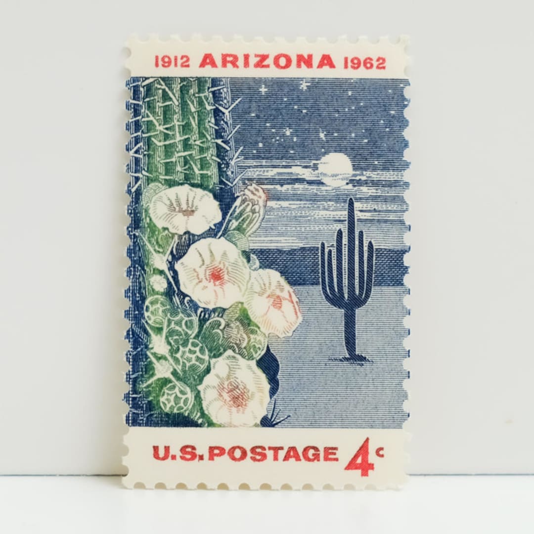 "Vintage Unused Stamps - Arizona, 4 cent - Set of 5" - Postage Stamps in multicolor by Tablo Post