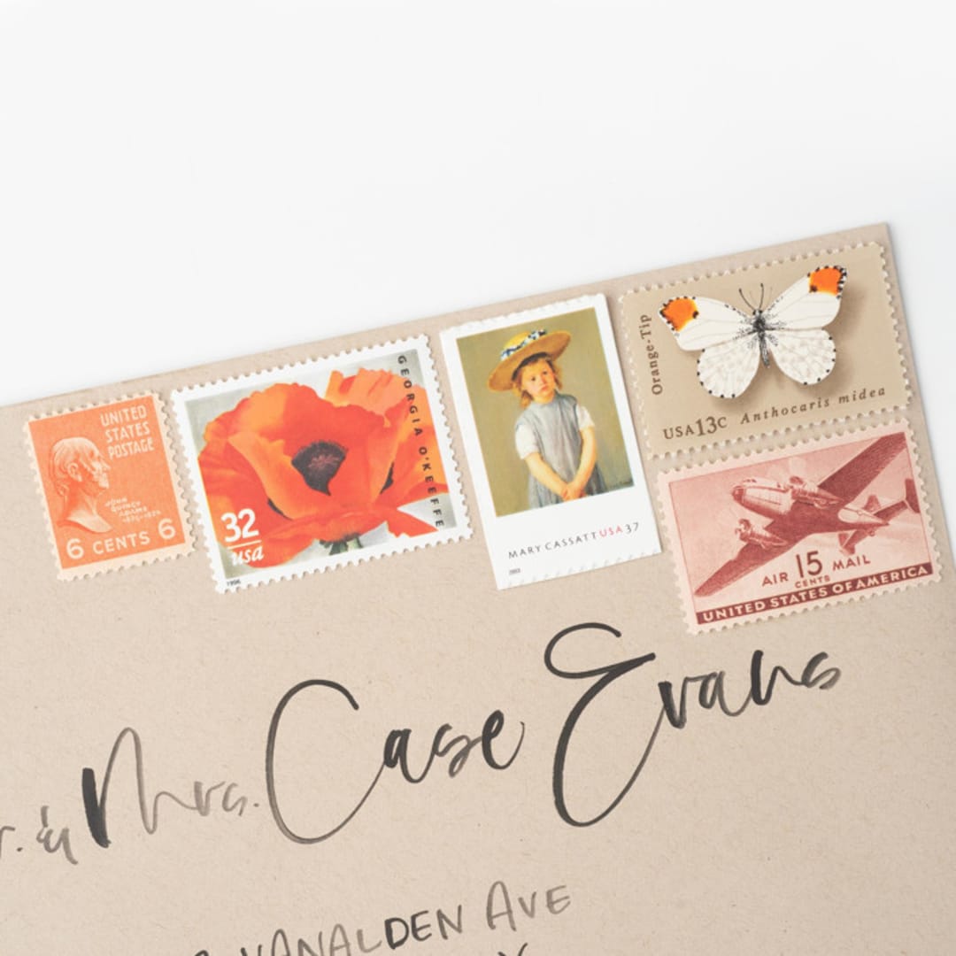 "Verona Sunset Destination Italy Postage Set // Set of 5 // $1.03 in postage per set" - Postage Stamps in orange by Flourish Fine Writing