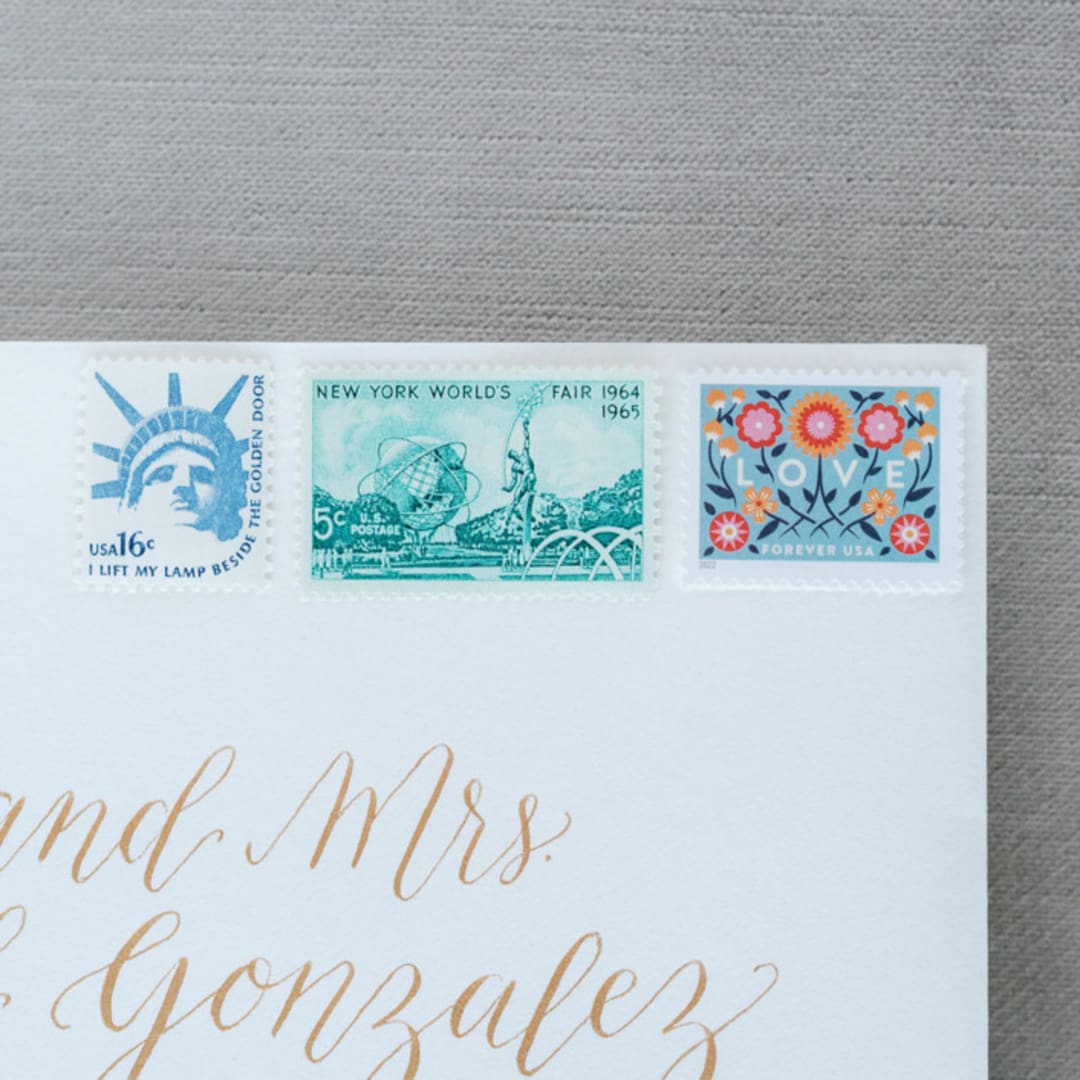"New York Postage Collection" - Postage Stamps in multicolorassorted-colors by Little Postage House