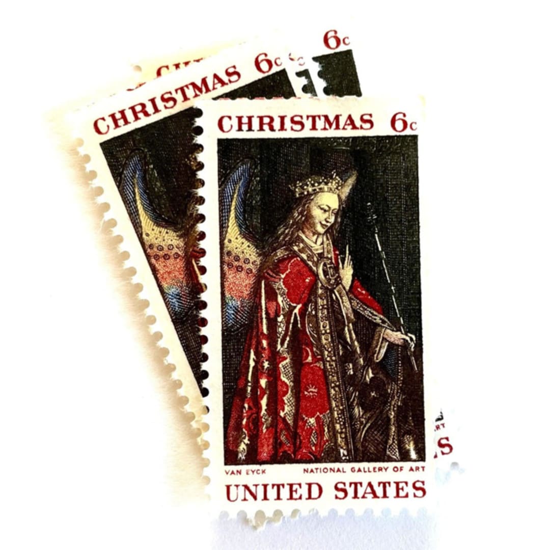 ""Angel Gabriel" Postage Stamps | Christmas Issue | Unused USPS Postage 6c | Pack of 20" - Postage Stamps in red by Heritage Post House