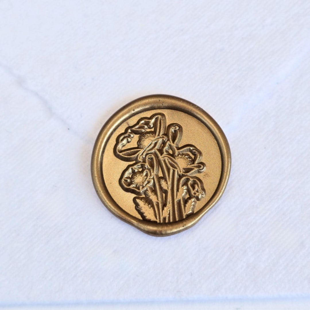 "Anemones- Customizable Color- Set of 25 Hand-crafted Wax Seals" - Wax Seals in multicolor by Inkspiringletters
