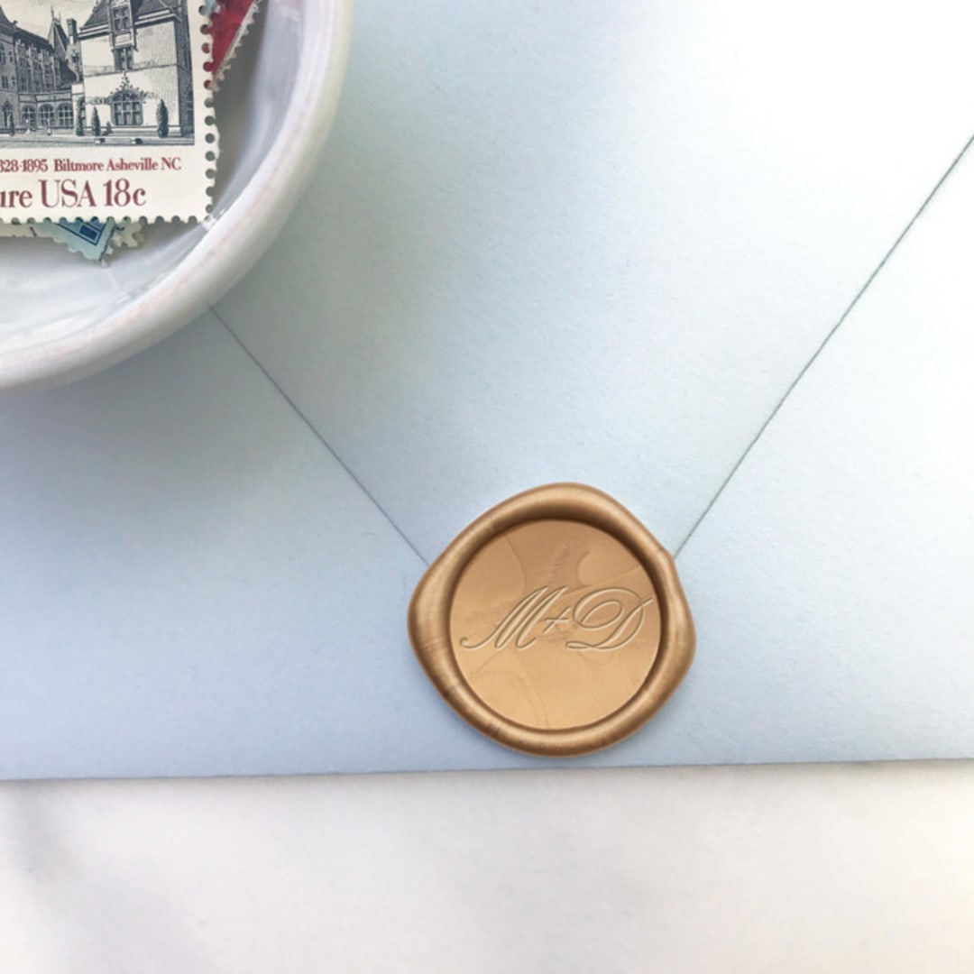 "Small Script Initial Wax Seals, Pack of 50, Customizable" - Wax Seals in multicolorassorted-colors by Abby Choi