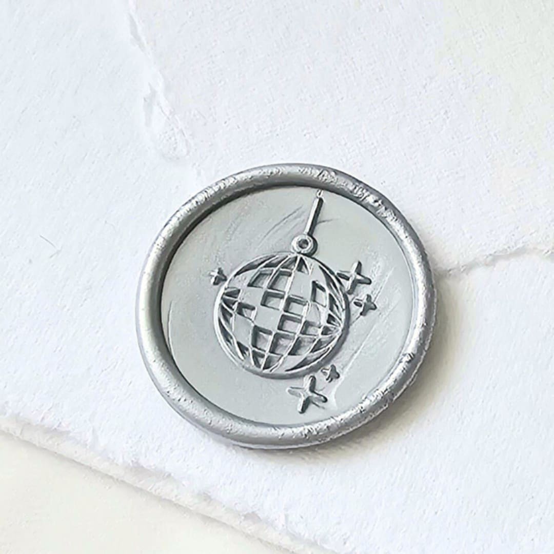 "Disco Ball- Customizable Color- Set of 25 Hand-crafted Wax Seals" - Wax Seals in multicolor by Inkspiringletters