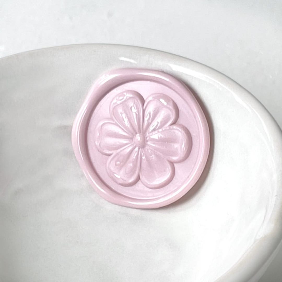 "Cherry Blossom 3D Wax Seal Pack of 10, Customizable" - Wax Seals in multicolorassorted-colors by Abby Choi