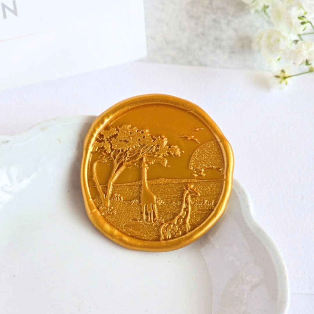 "Safari- Customizable Color- Set of 25 Hand-crafted Wax Seals" - Wax Seals in multicolor by Inkspiringletters