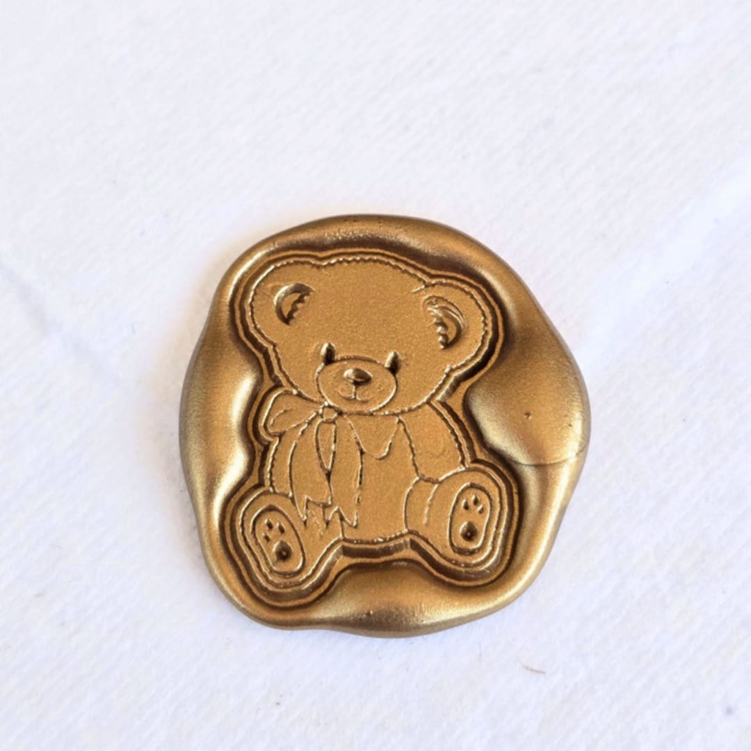 "Teddy - Customizable Color- Set of 25 Hand-crafted Wax Seals" - Wax Seals in multicolor by Inkspiringletters