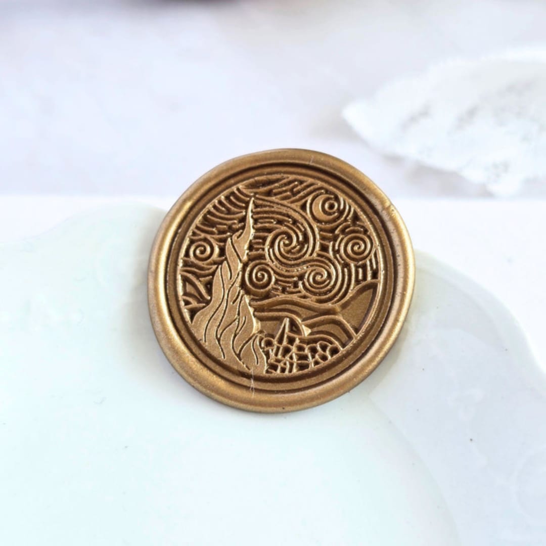 "Starry Night- Customizable Color- Set of 25 Hand-crafted Wax Seals" - Wax Seals in multicolor by Inkspiringletters