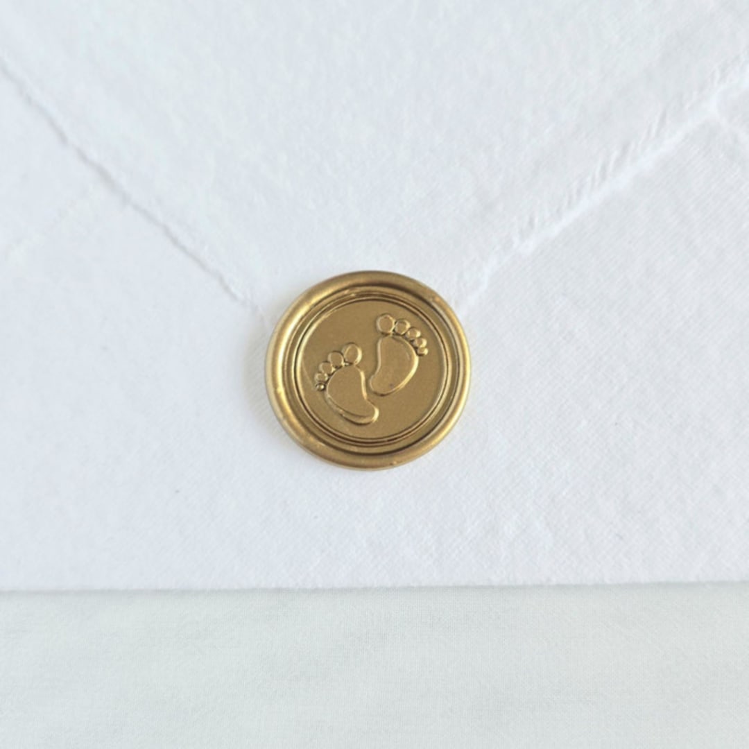 "Baby Feet- Customizable Color- Set of 25 Hand-crafted Wax Seals" - Wax Seals in multicolor by Inkspiringletters