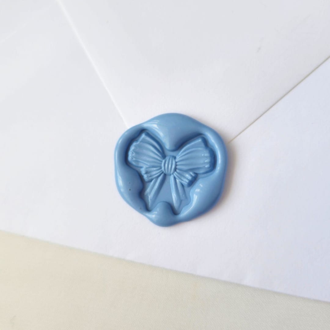 "Bow - Customizable Color- Set of 25  Hand-crafted Wax Seals" - Wax Seals in multicolor by Inkspiringletters