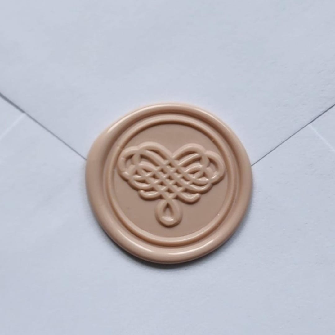 "Customizable Color Infinity Heart Self-adhesive Wax Seals, Set of 5" - Wax Seals in multicolorassorted-colors by MC silverlinings
