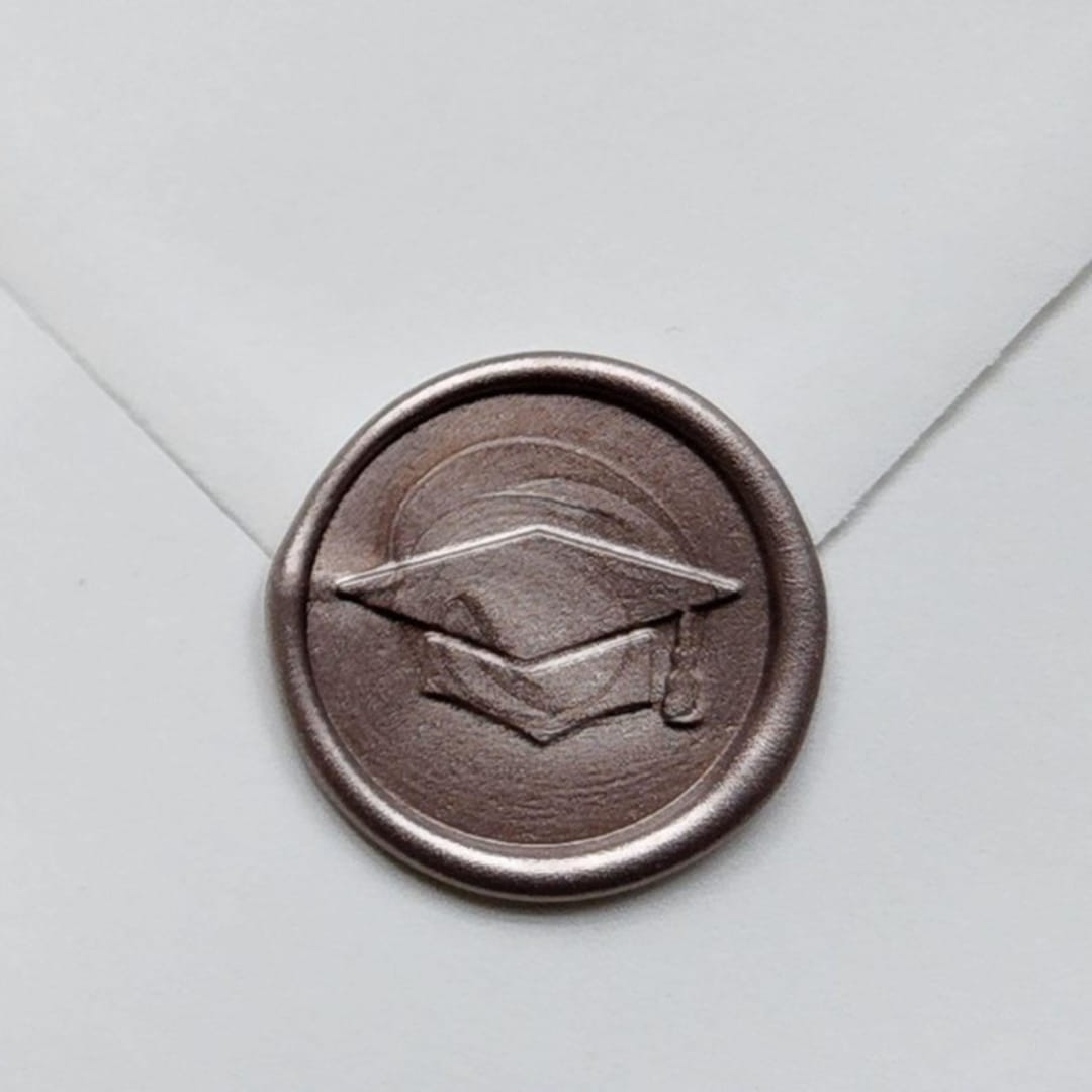 "Customizable Color Graduation Cap Self-adhesive Wax Seals, Set of 5" - Wax Seals in multicolorassorted-colors by MC silverlinings