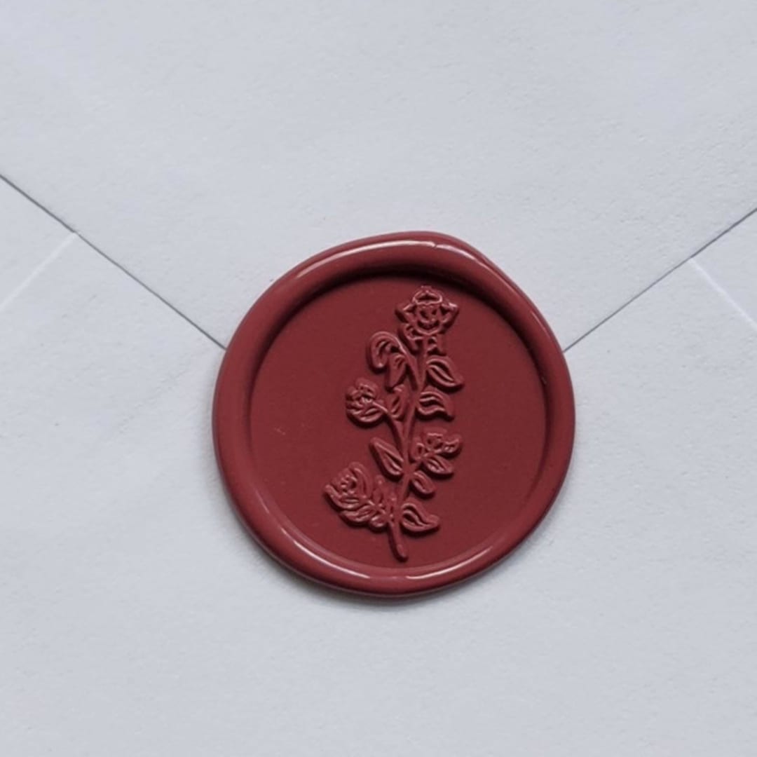 "Customizable Color Floral Branch Self-adhesive Wax Seals, Set of 5" - Wax Seals in multicolorassorted-colors by MC silverlinings